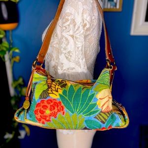 Fossil Floral Tropical Shoulder Bag
